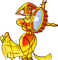 Solara - die Königin des Lichts mit ihrer spiegelnden Sonnen-Lupe